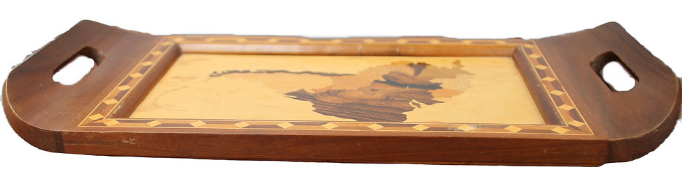 Thumbnail: Preloved Wooden Marquetry Tray