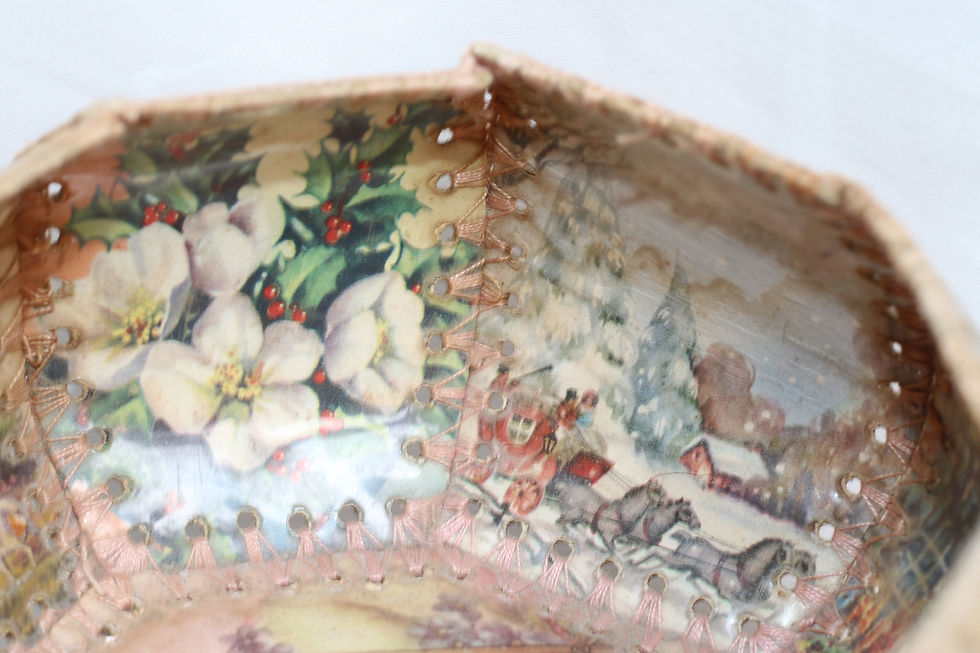 Μικρογραφία: Preloved Vintage Card Basket, Cardboard Card Box