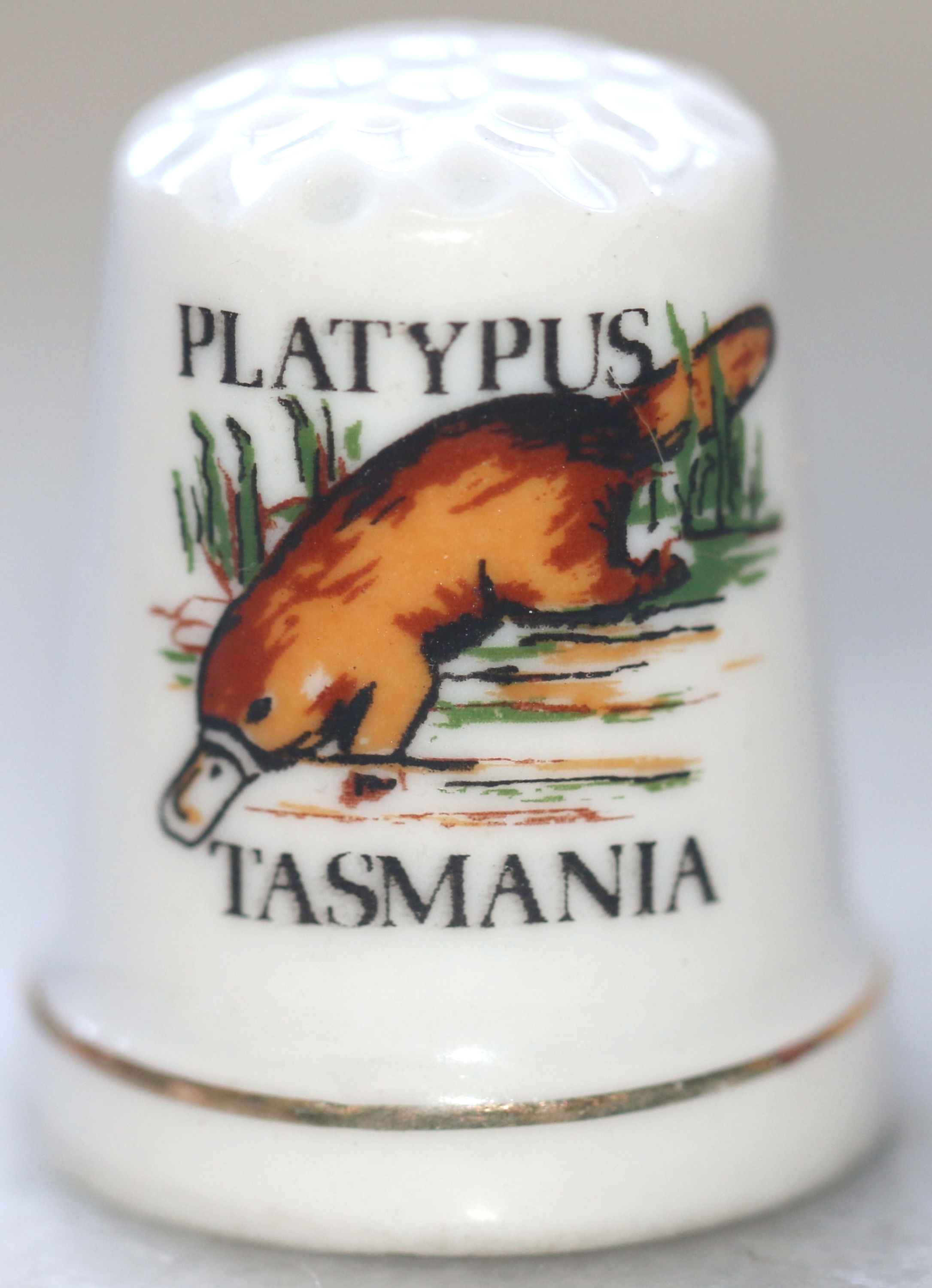 Preloved Ceramic Platypus Thimble