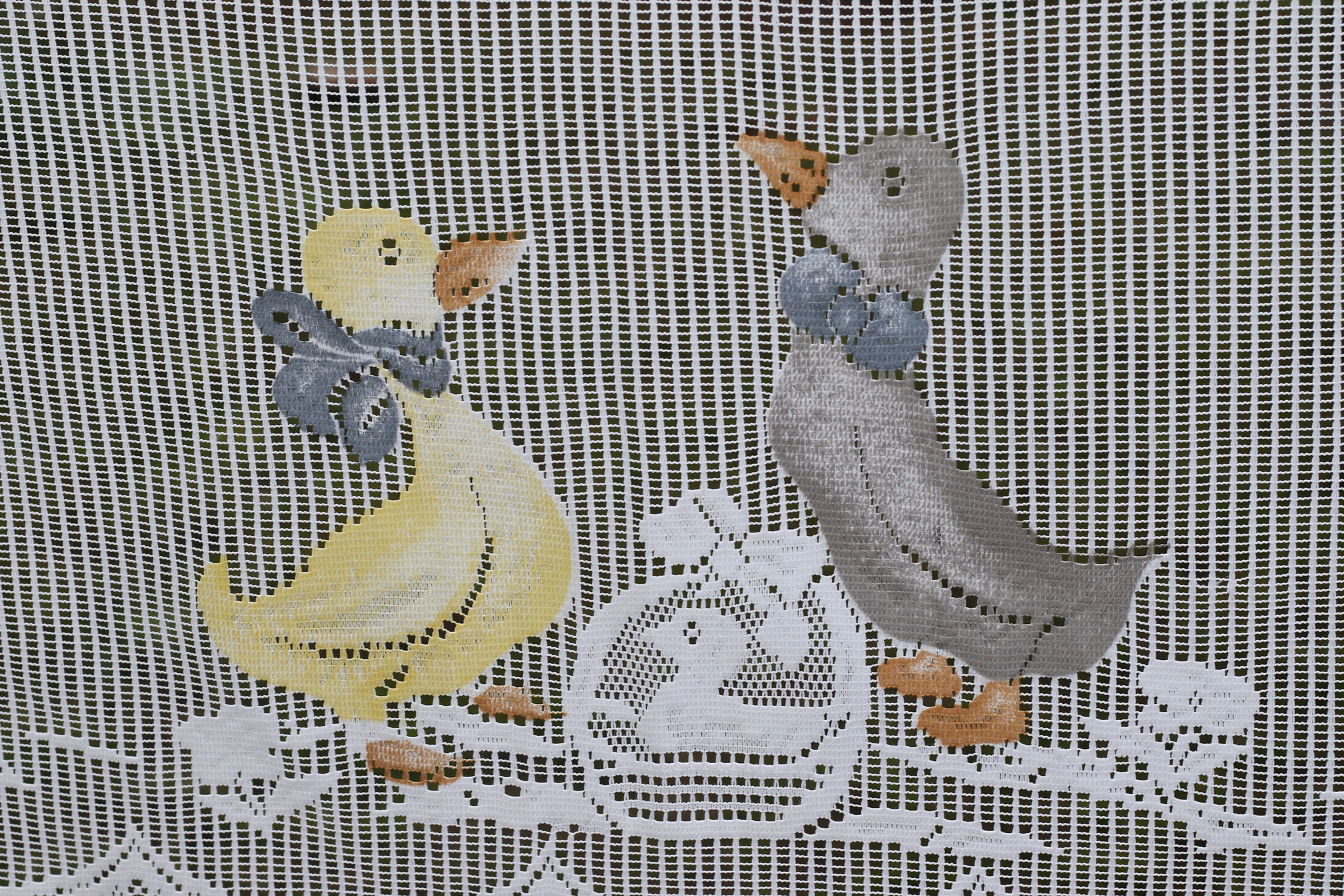 Preloved Kitchen Lace Curtain Valance, Duck Cafe Curtain