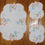 Miniatura: Preloved Embroidered Floral Centrepiece with two doilies tablemat with 2