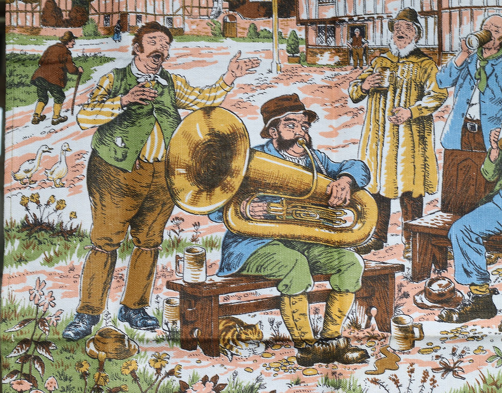 Miniatura: Preloved Vintage Dunmoy Moygashel West Country tea towel
