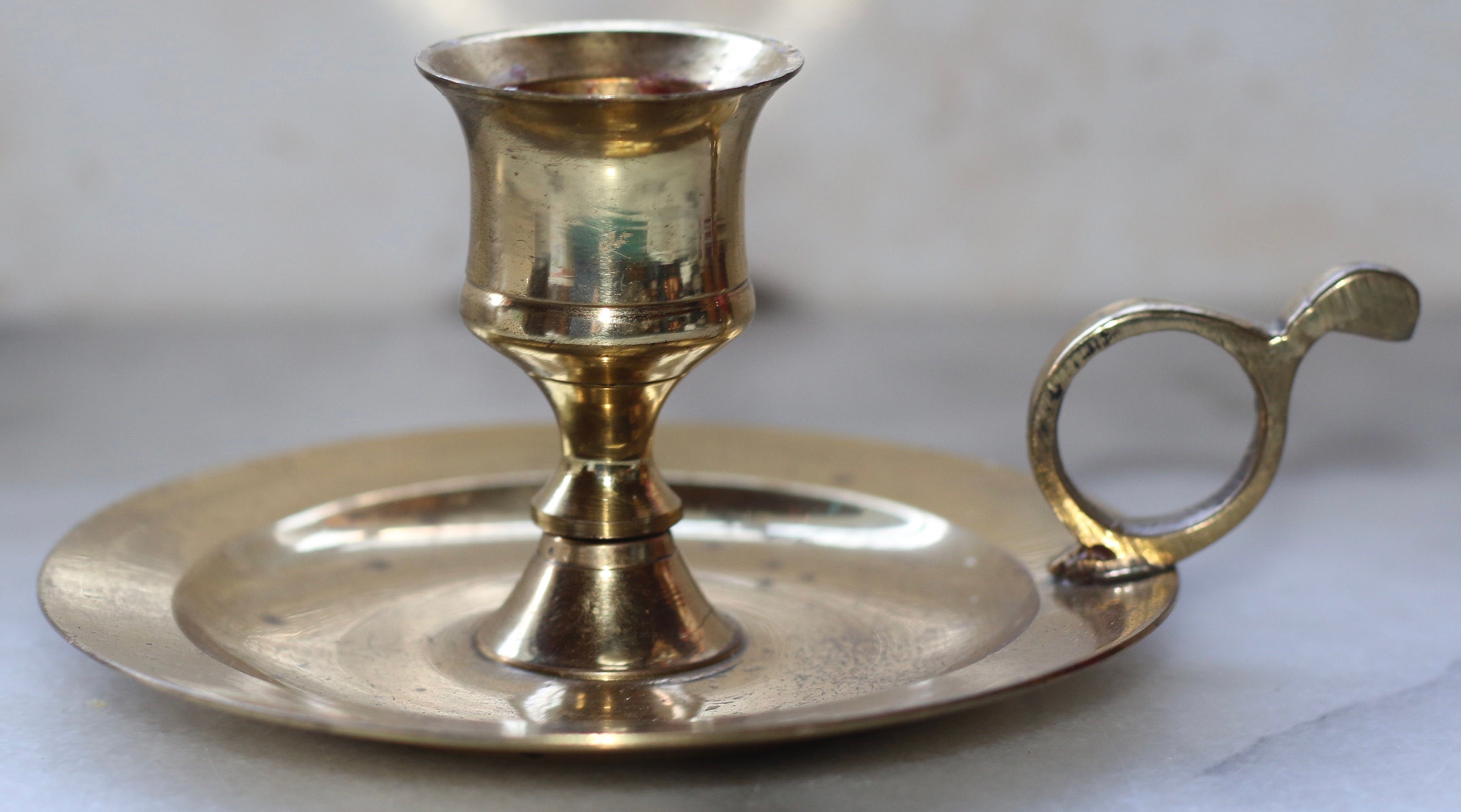 Preloved Metal Wee Willy Winky Candle Holder, Rustic Candle Holder