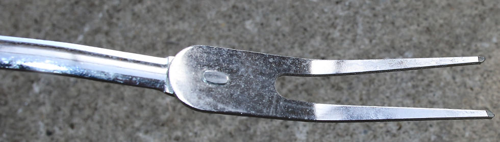 Миниатюра: Preloved Retro Carving Fork and Spoon, Vintage Kitchen Utensil