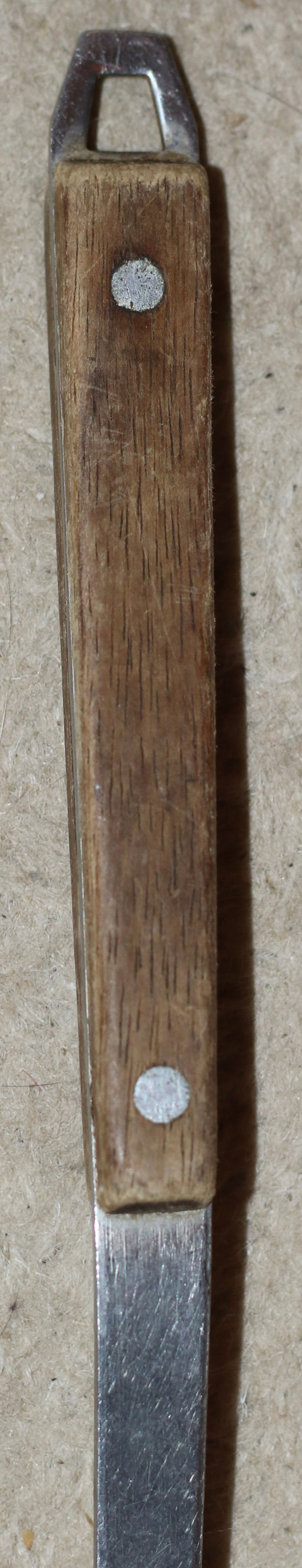 Миниатюра: Preloved Vintage Slotted Spoon with Wooden Handle Utensil, Vintage Utensil