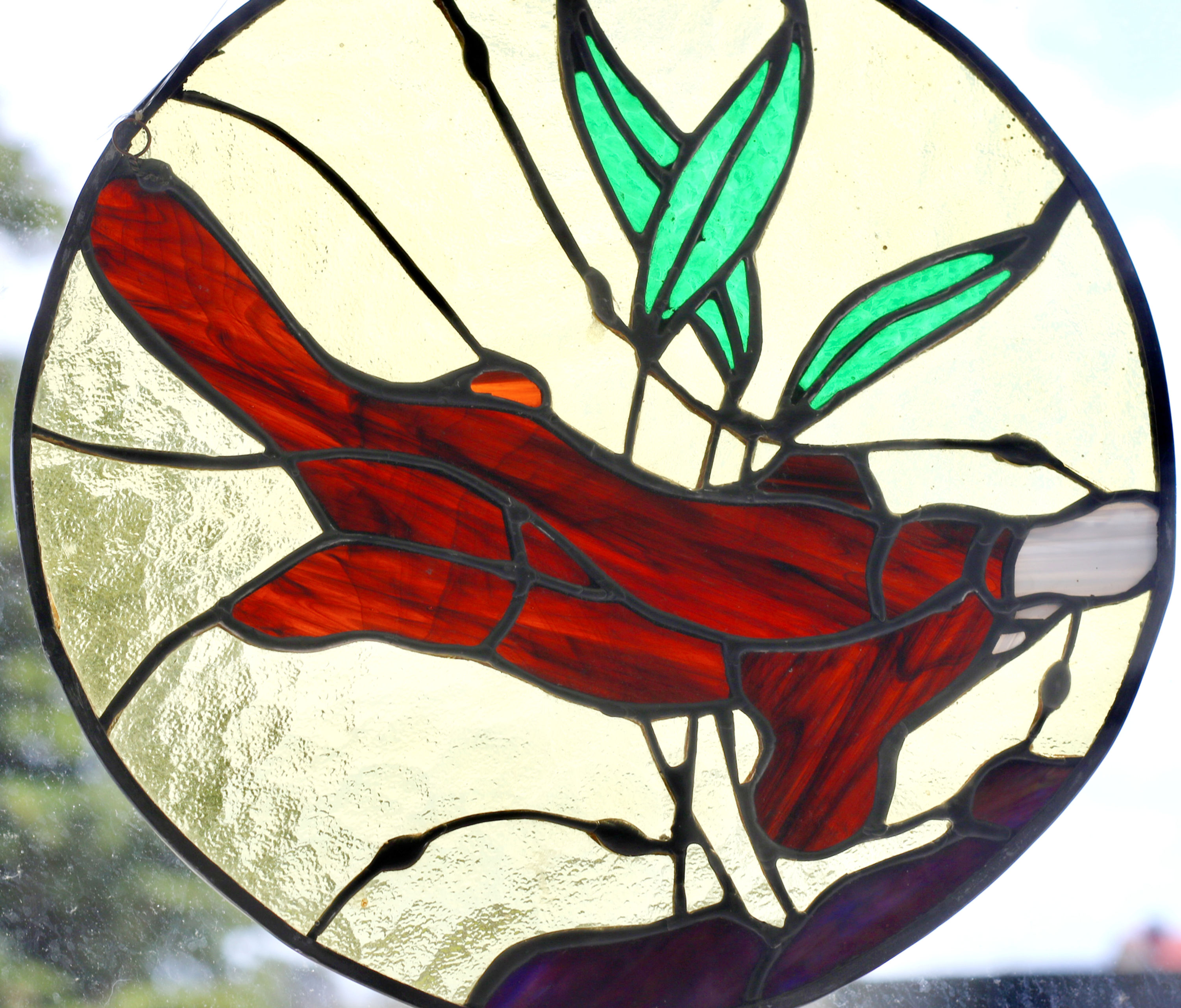 Handcrafted Platypus Stained Glass Art – Round Suncatcher, Australian Native