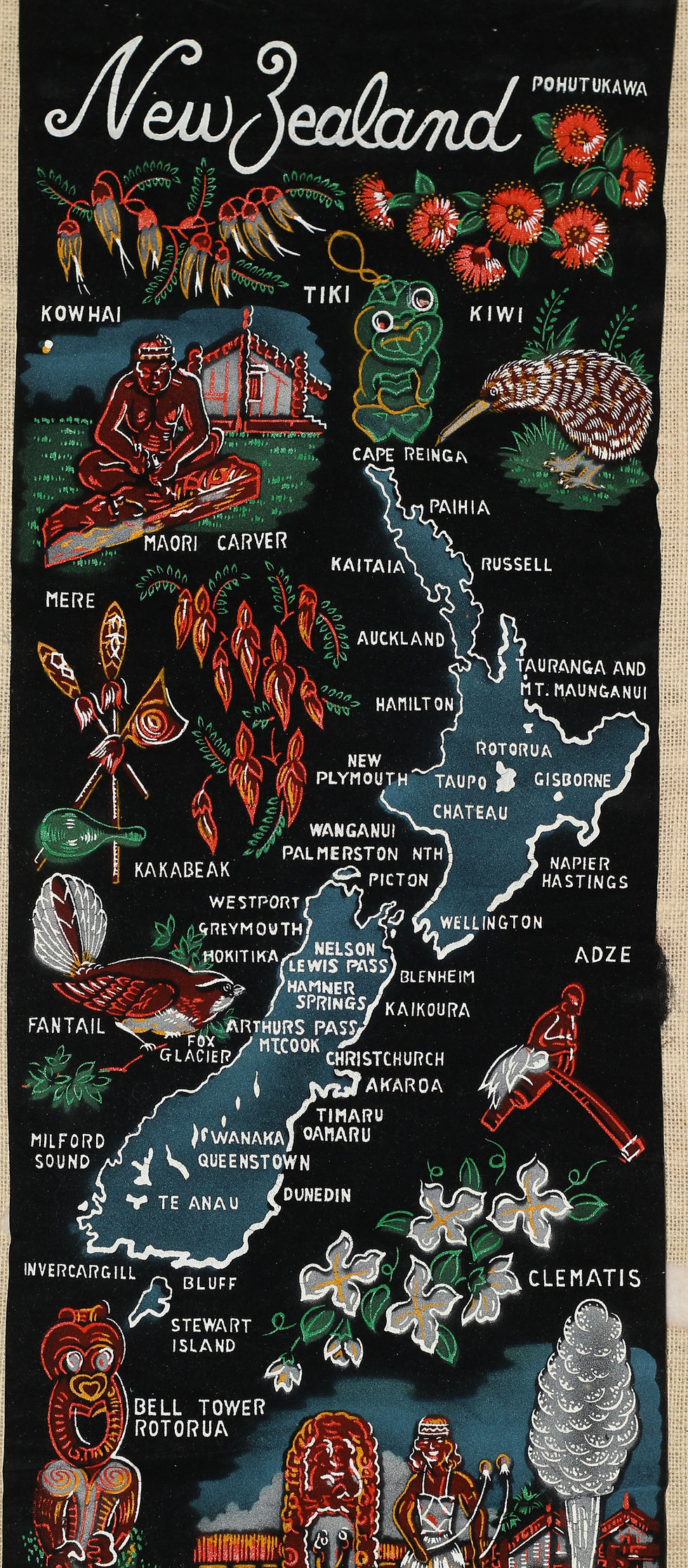 Thumbnail: Preloved Vintage New Zealand Souvenir Wall Display, Kiwiana