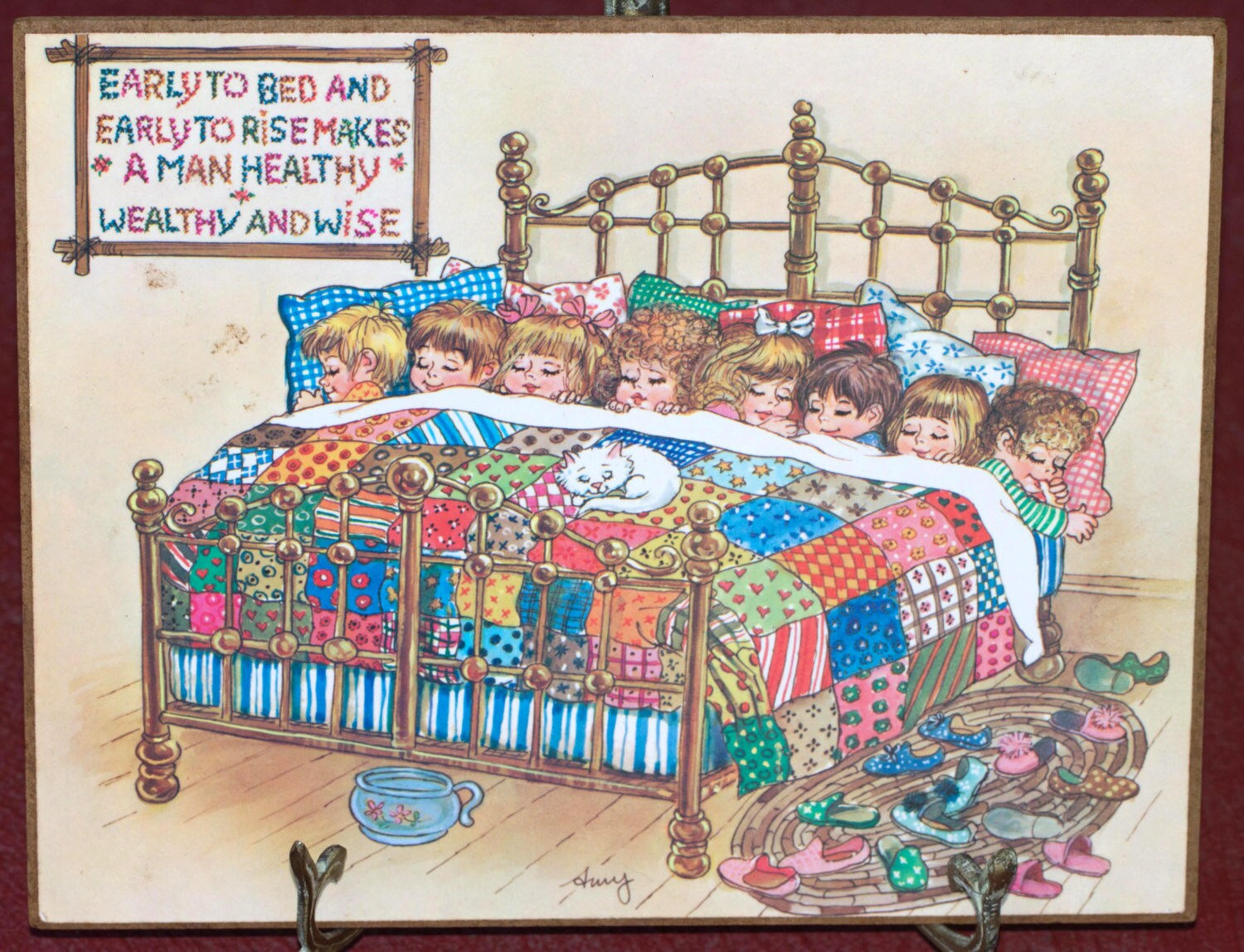 Preloved Early to Bed Childrens Nursery Picture