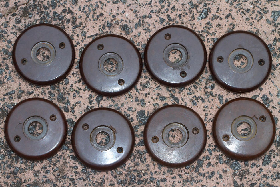 Miniatura: Preloved Set Of 2 Bakelite Door Handle Covers