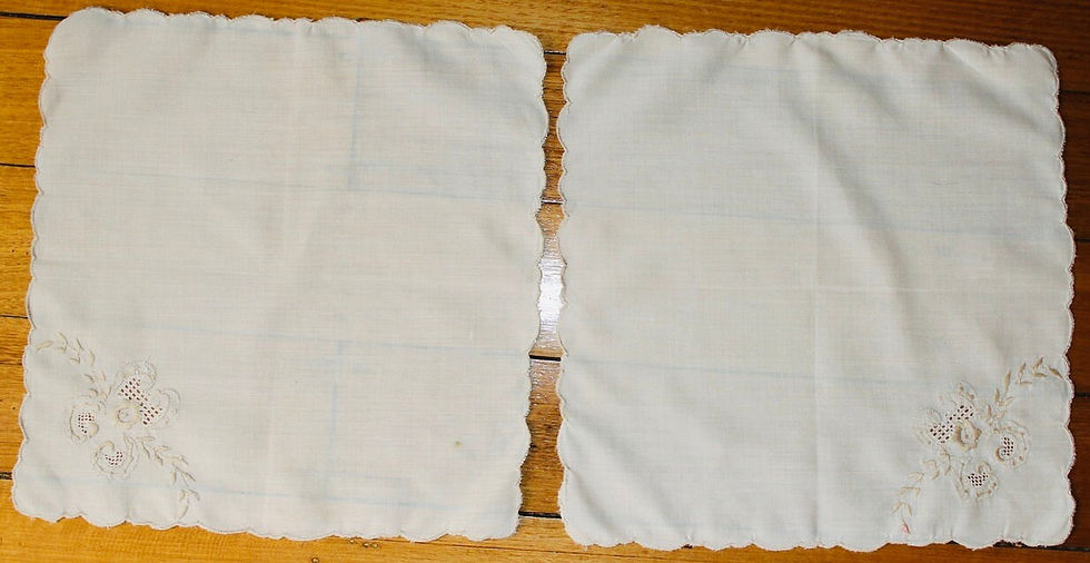 縮圖：Preloved Set of two napkins, Floral serviettes, Floral napkins