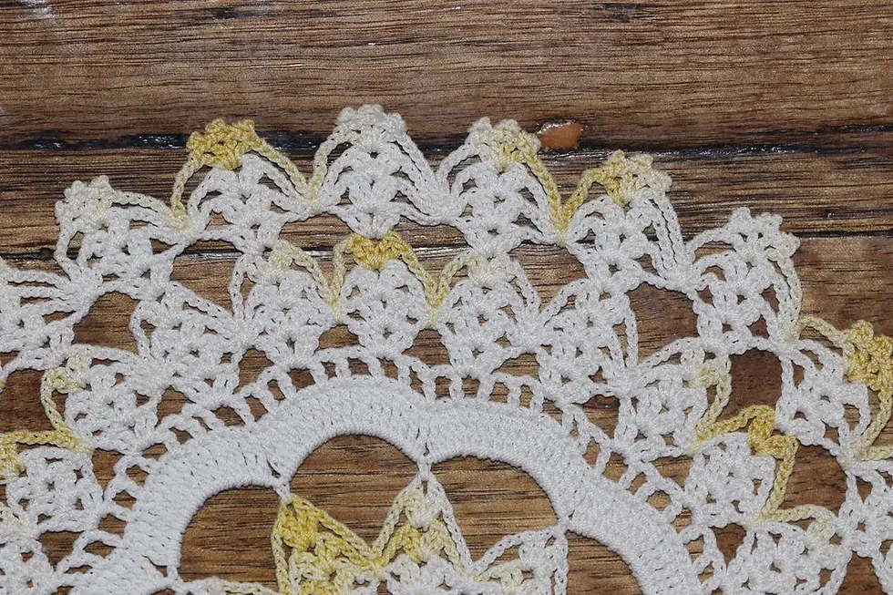 Miniature : Preloved Crochet Doyley , Crochet Doily ,Dreamcatcher Doyley, Dreamcatcher Doily