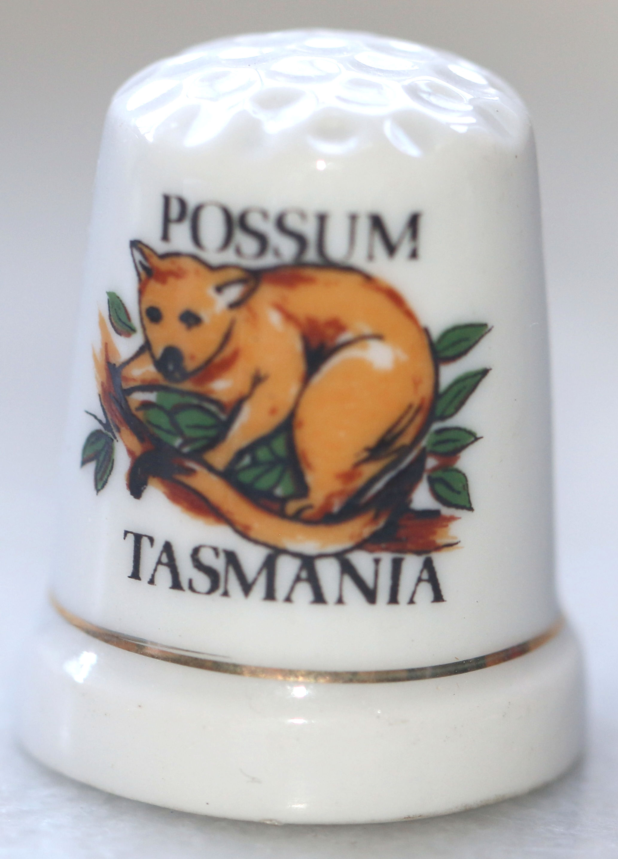 Preloved Ceramic Possum Thimble