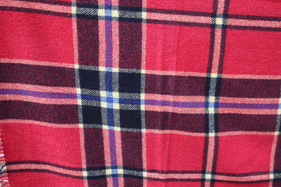 Thumbnail: Preloved Vintage Wool Blanket, Warm-Glo pure wool picnic rug.
