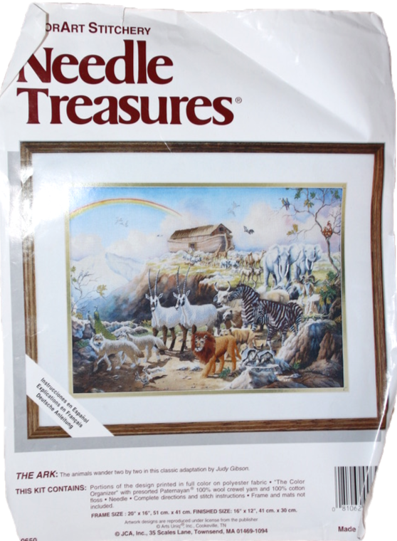 Miniatura: Preloved ColorArt Stitchery Needle Treasures The Ark Canvas