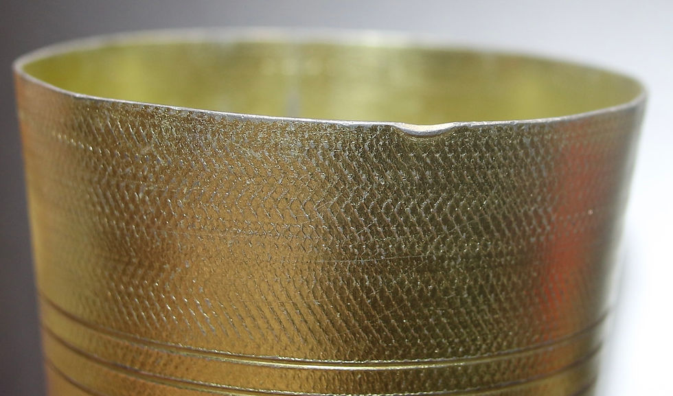 Miniatura: Preloved Set of three anodised metal beakers