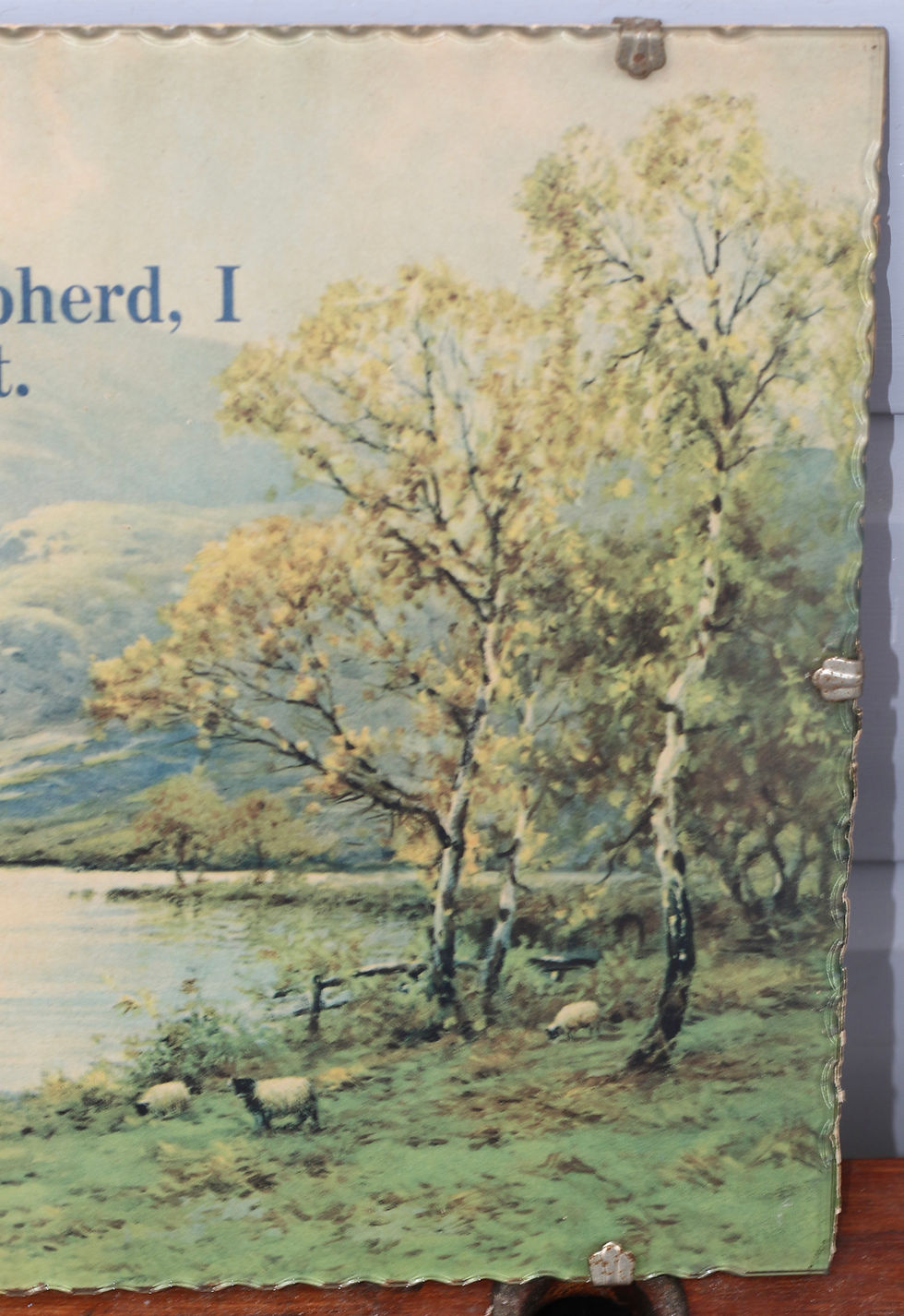 Miniatura: Preloved Vintage Religious Picture, God, The Lord is My Shepherd