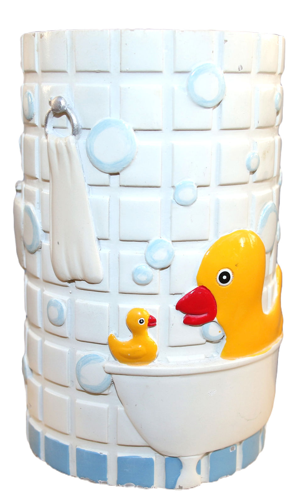 縮圖：Preloved Vintage Rubber Ducky Plastic Toothbrush Holder,Rubber Duckie Vanity Cup