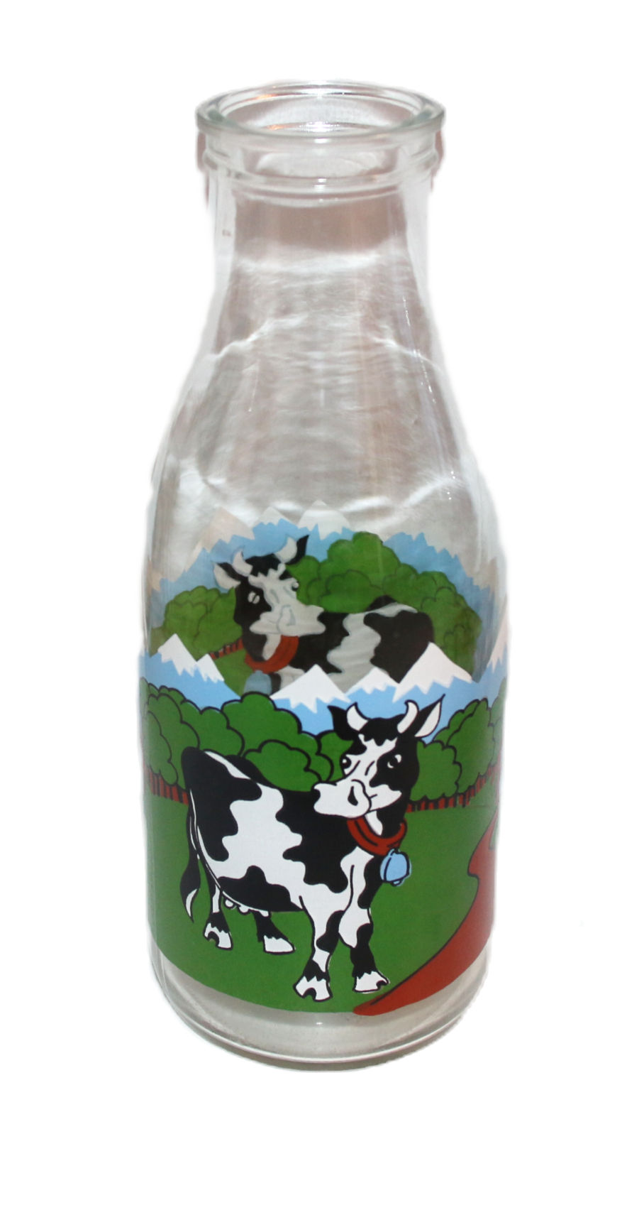 Miniaturbild: Preloved Glass Milk Bottle Cow on the Farm