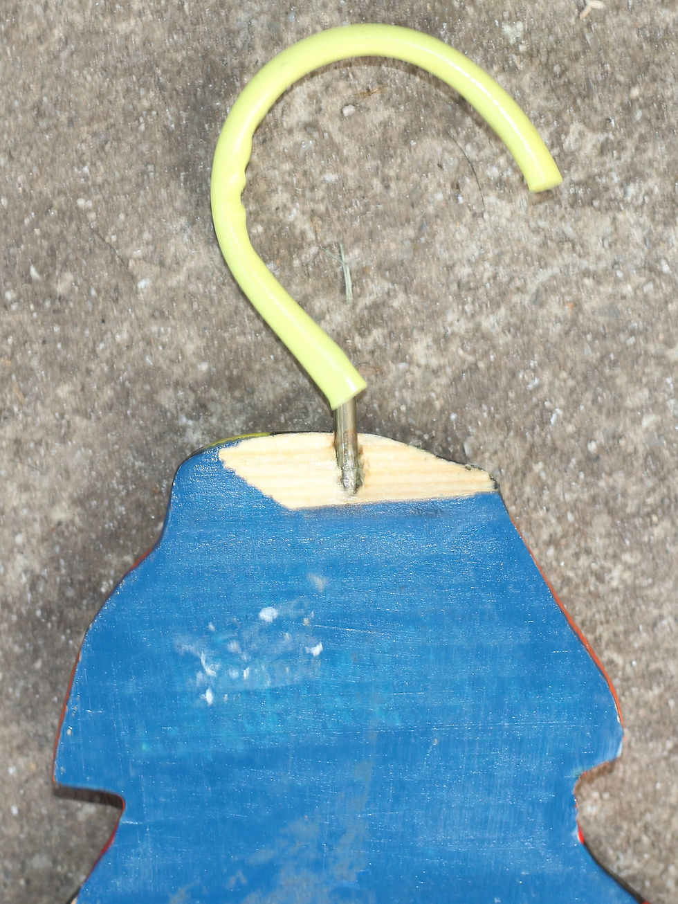 Miniaturbild: Preloved Wooden Clown Coat Hanger, Novelty Clown Hanger