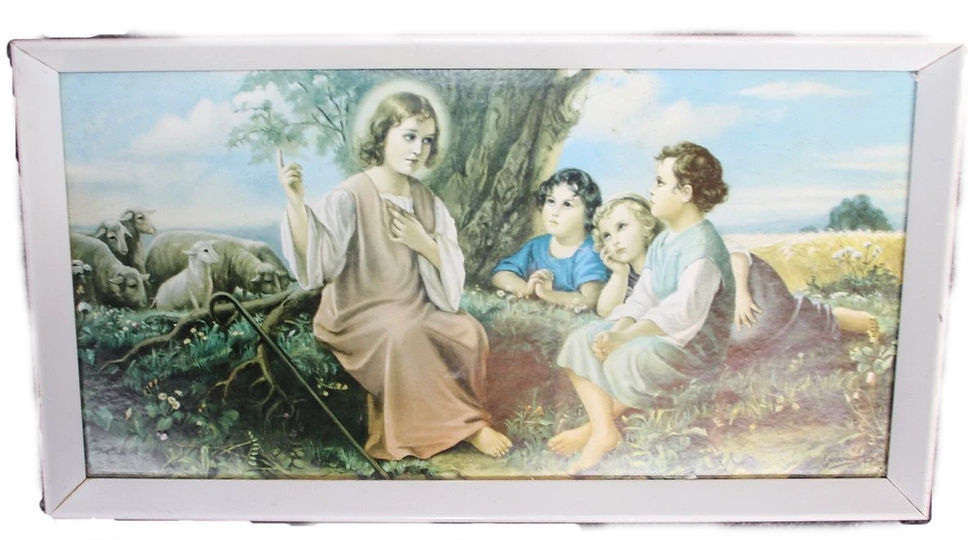 Preloved God, Prayer Wall, Vintage Giovanni Religious Print , Child Jesus