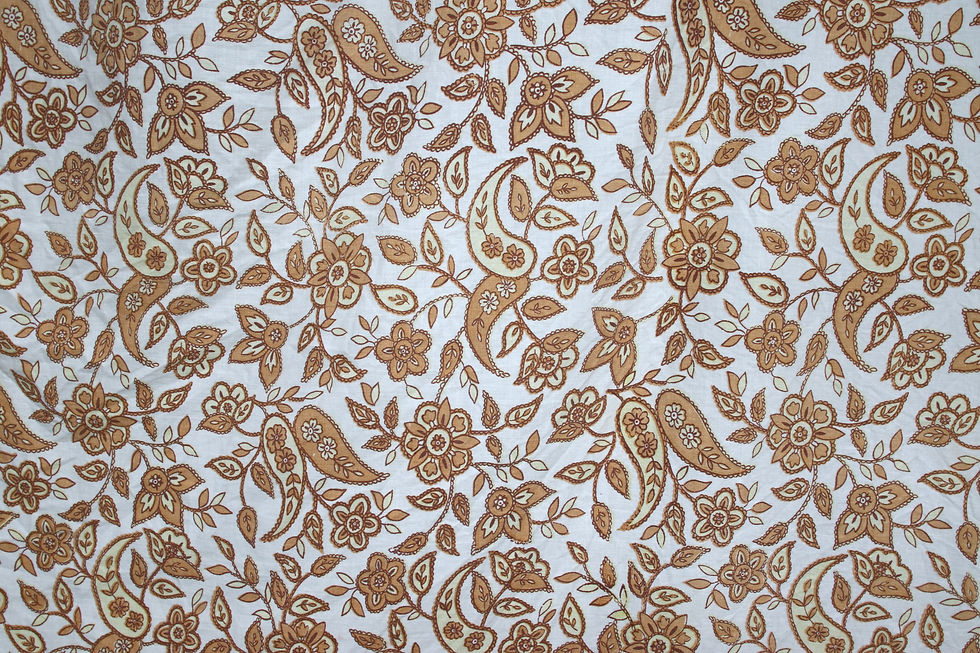 Thumbnail: Preloved Vintage Floral flat sheet, Floral sheet, Paisley Sheet, Flower Sheet