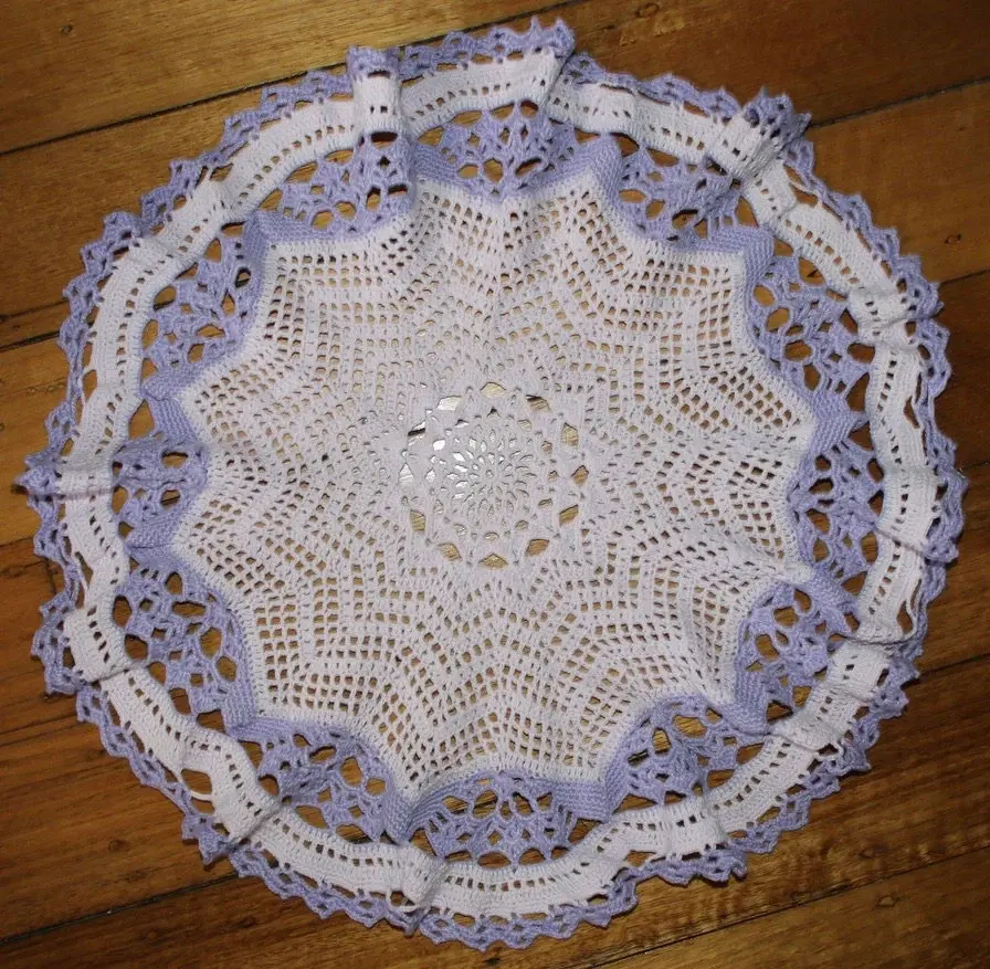 Μικρογραφία: Preloved Crochet Tablecloth, Crochet Doily, Centrepiece