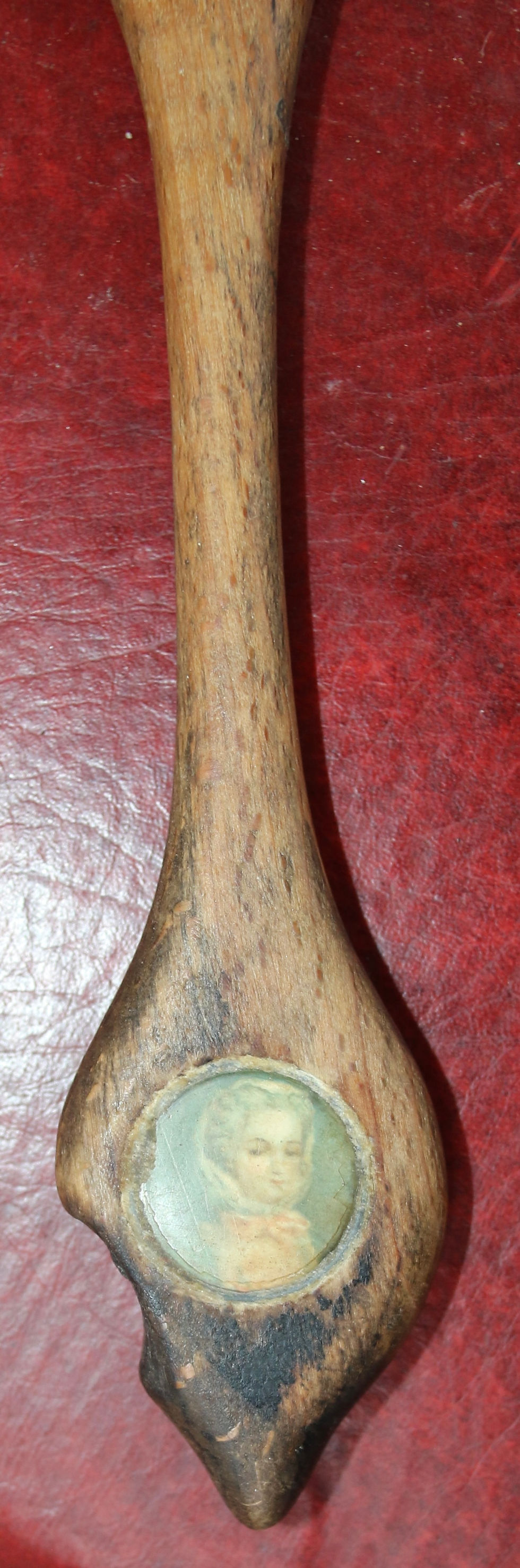 Thumbnail: Preloved Vintage Wooden Hand Mirror, Victorian Hand Mirror