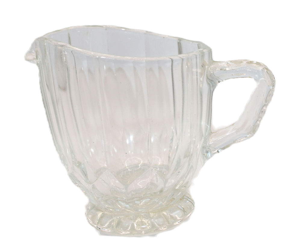 Thumbnail: Preloved Vintage Glass Milk Jug, Vintage Glass Creamer