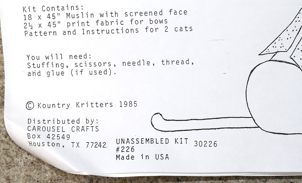 縮圖：Preloved Kountry Kritters Contented Cats Cushion Set Kit