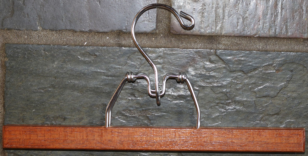 Thumbnail: Preloved Set of Two Wooden Pants Hangers