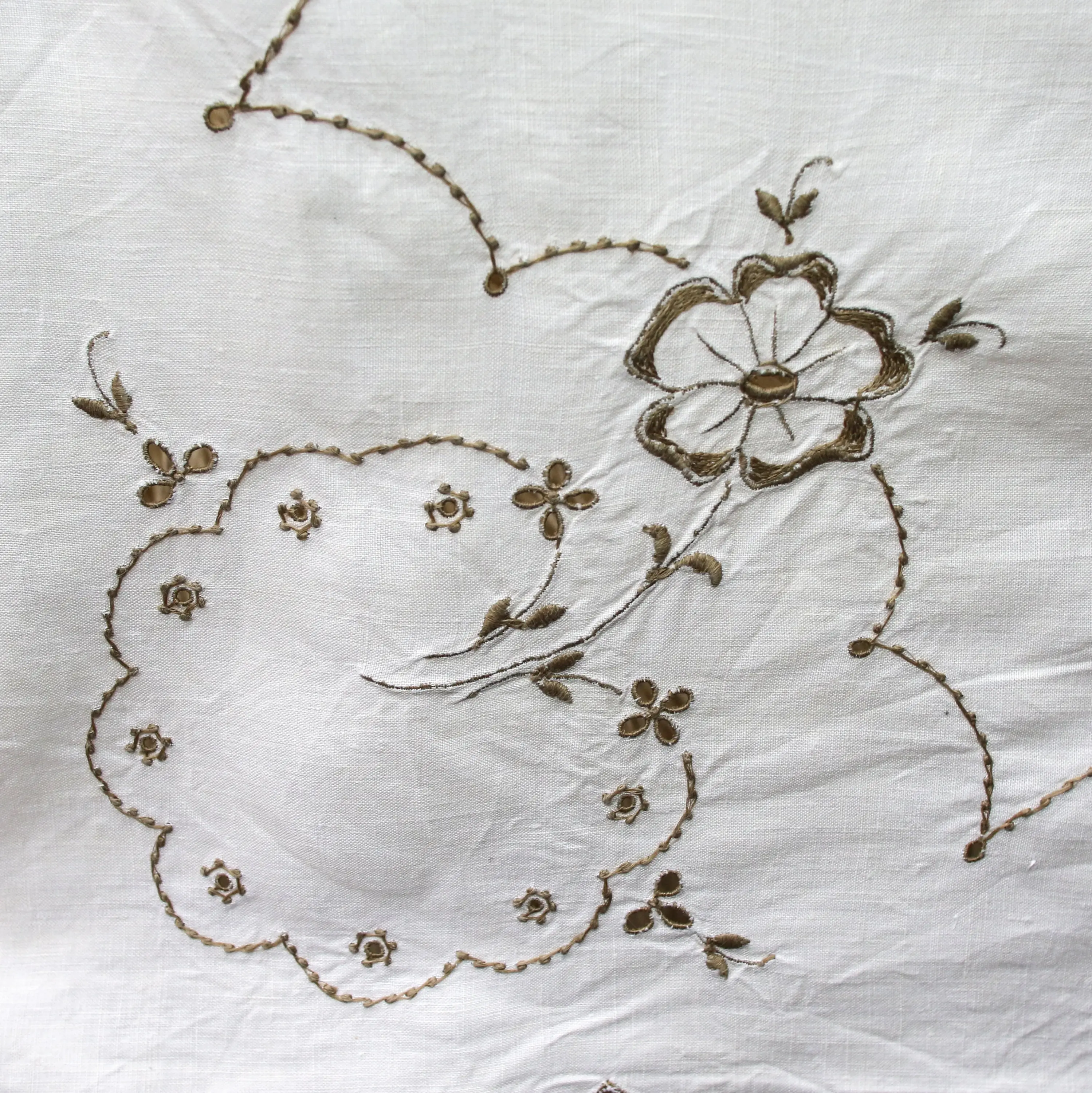 Preloved Hardanger Floral Tablecloth, Hardanger Embroidery , Hardangersø