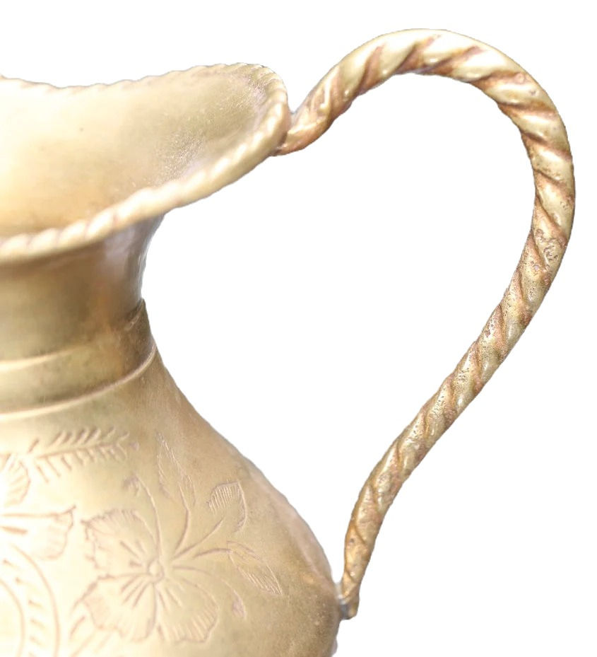 Miniaturbild: Preloved Decorative Copper Pot, Decorative Brass Pot, Brass Jug