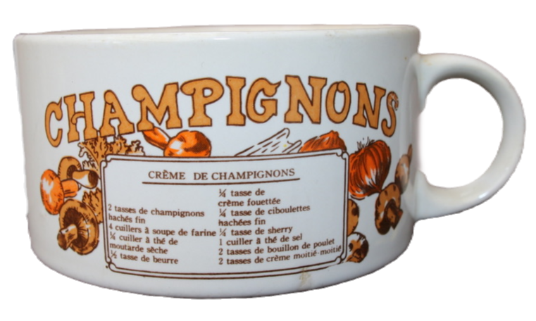 Preloved Champignons Soup Bowl, Recipe Mug