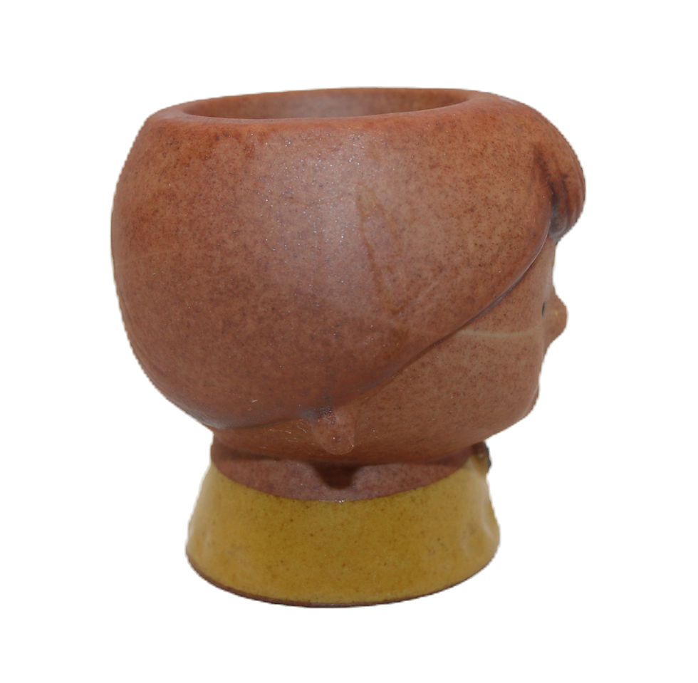 Μικρογραφία: Preloved Ceramic Person egg cup, Lady Egg Cup , woman Egg Cup Holder