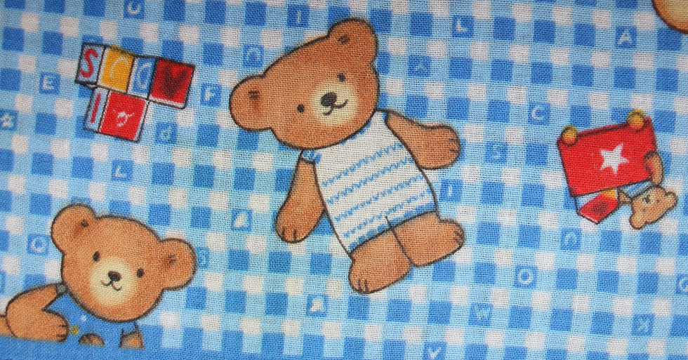 Μικρογραφία: Preloved Vintage Child's Teddy Bear Handkerchief, Vintage Teddy Hanky