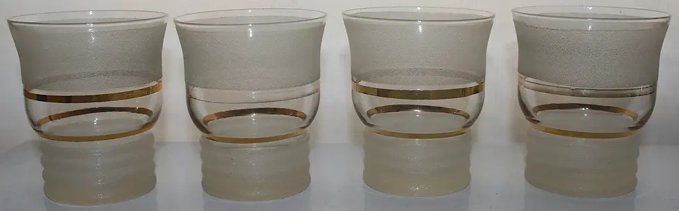Miniaturbild: Preloved Set of 4 Cordial Glasses and Jug, Coloured Glasses and Jug