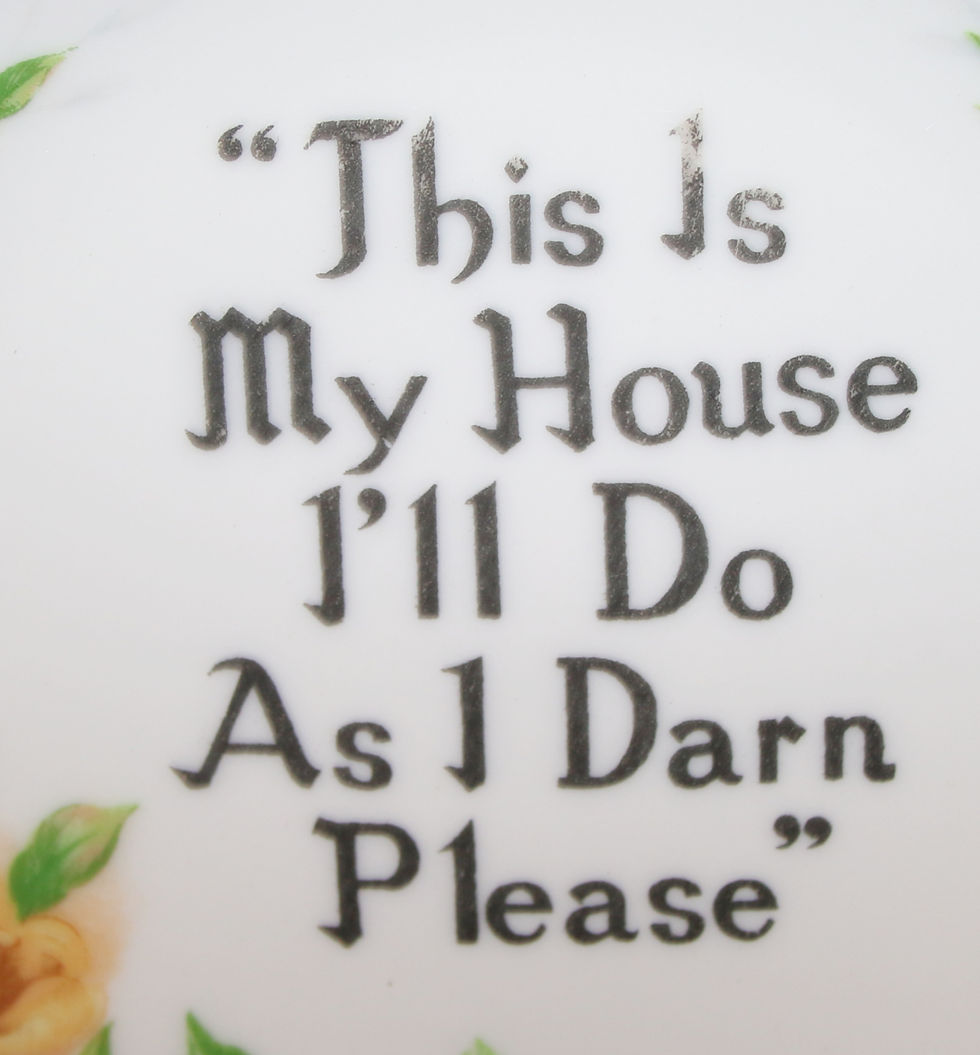 Миниатюра: Preloved Vintage "This Is My House I'll Do As I Darn Please" House Plate