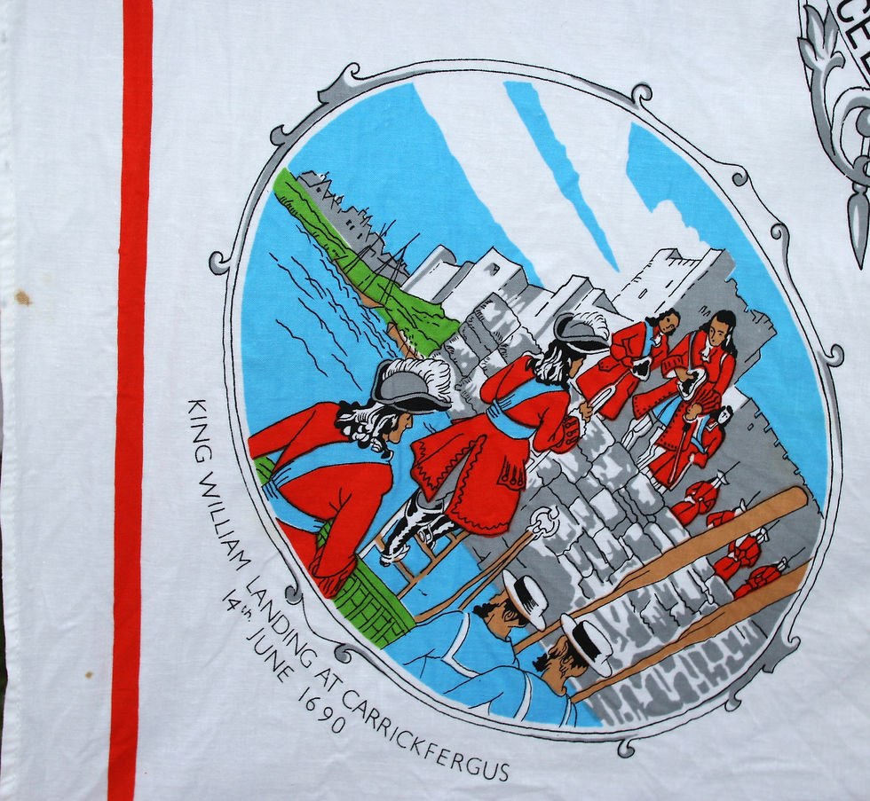 Miniature : Preloved Battle of the Boyne Tablecloth, Prince William of Orange Tablecloth