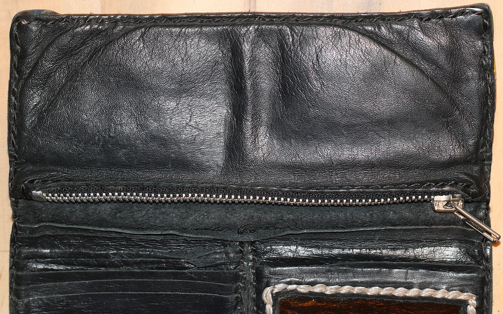Thumbnail: Preloved Rainbow Leather Wallet
