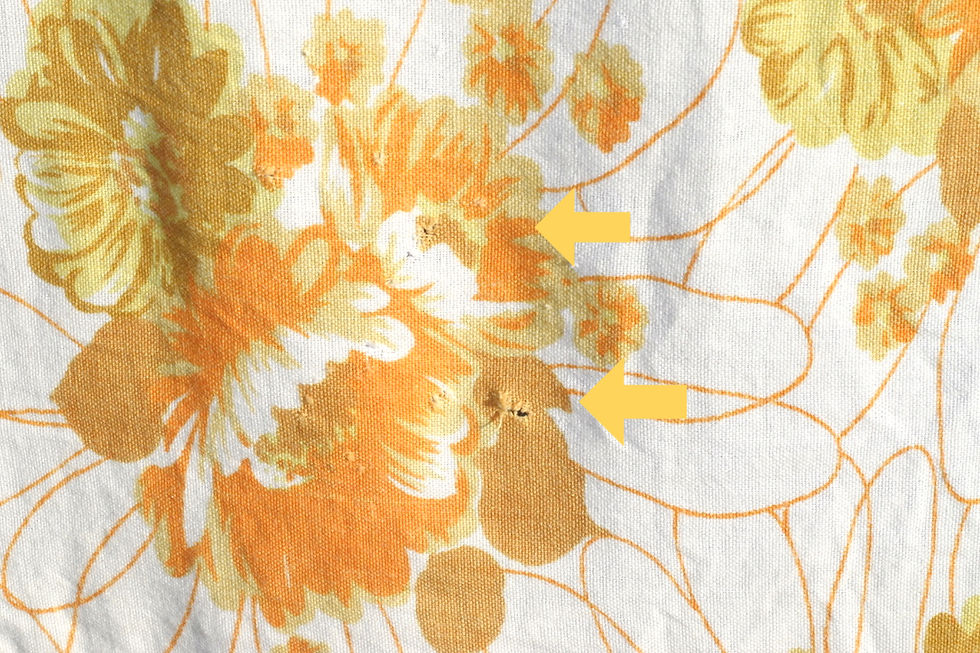 Thumbnail: Preloved Vintage Floral Bed Sheet