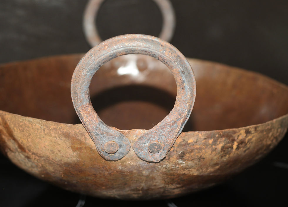 Miniatura: Preloved Vintage Metal Cookware, Double-Handled Cookware, Iron Kadai or Wok