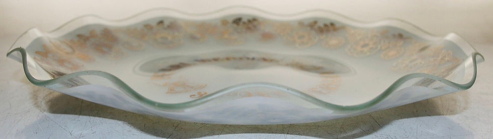 Thumbnail: Preloved Pearl Wedding 30th Anniversary Plate, Glass Anniversary Plate