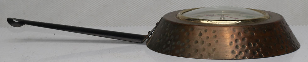 Miniature : Preloved Vintage Metal Frying Pan-Shaped Thermometer