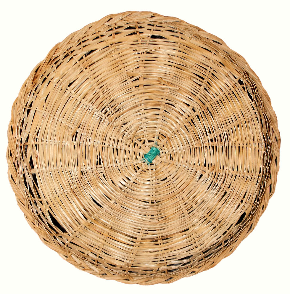 Miniatura: Preloved Seven wicker picnic plates