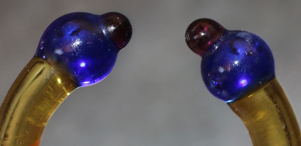 Thumbnail: Preloved Glass napkin rings, set of four glass serviette holders