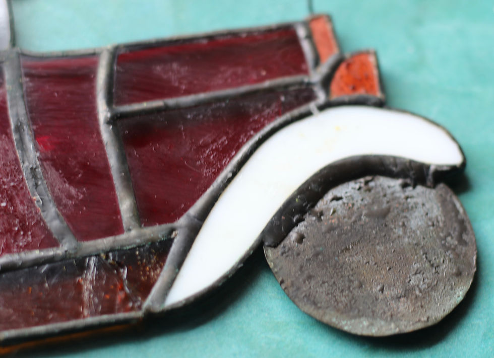 Thumbnail: Preloved Model T stained glass suncatcher