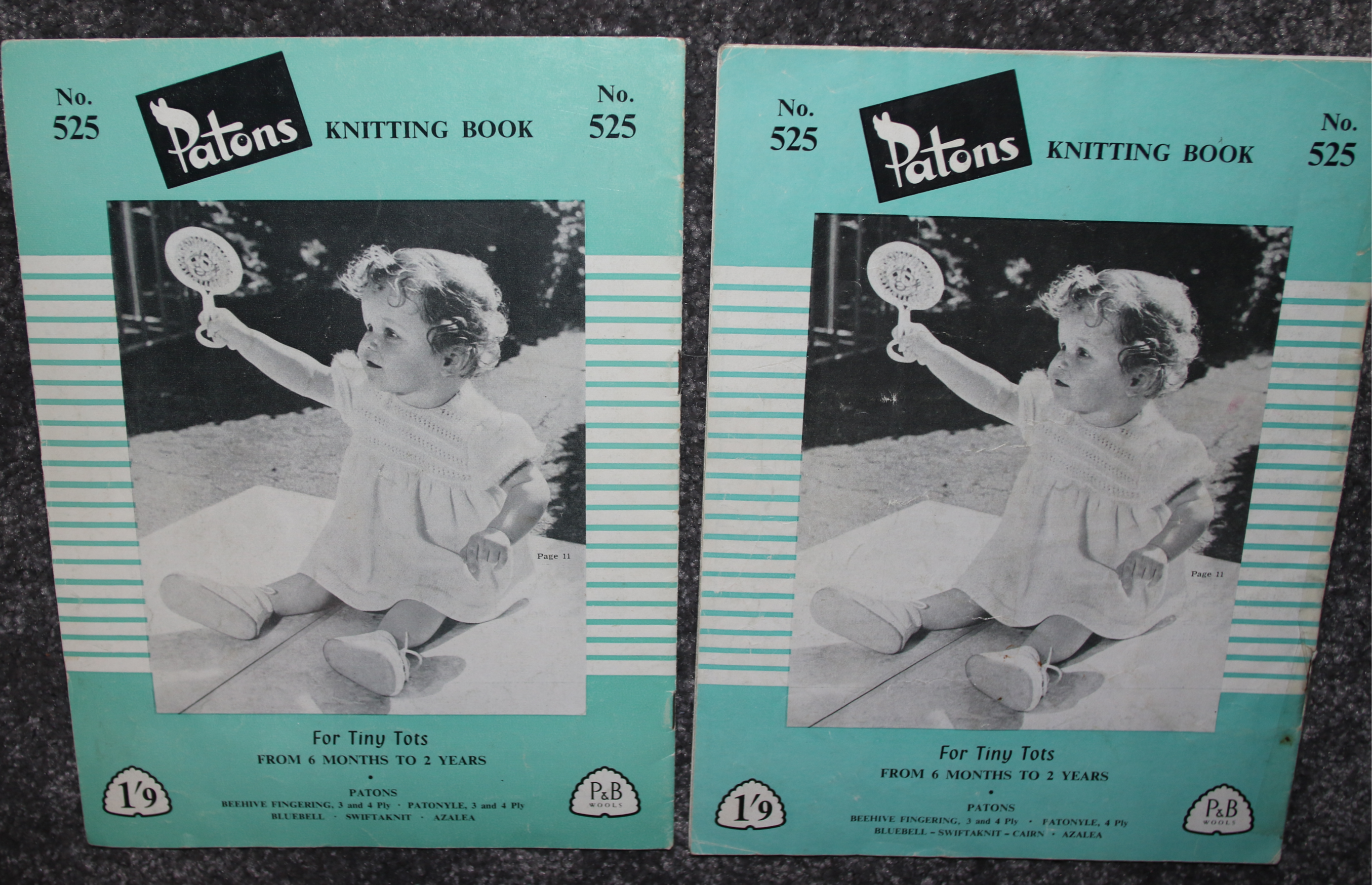 Vintage Patons No. 525 Knitting  Book, For Tiny Tots Knitting Patterns