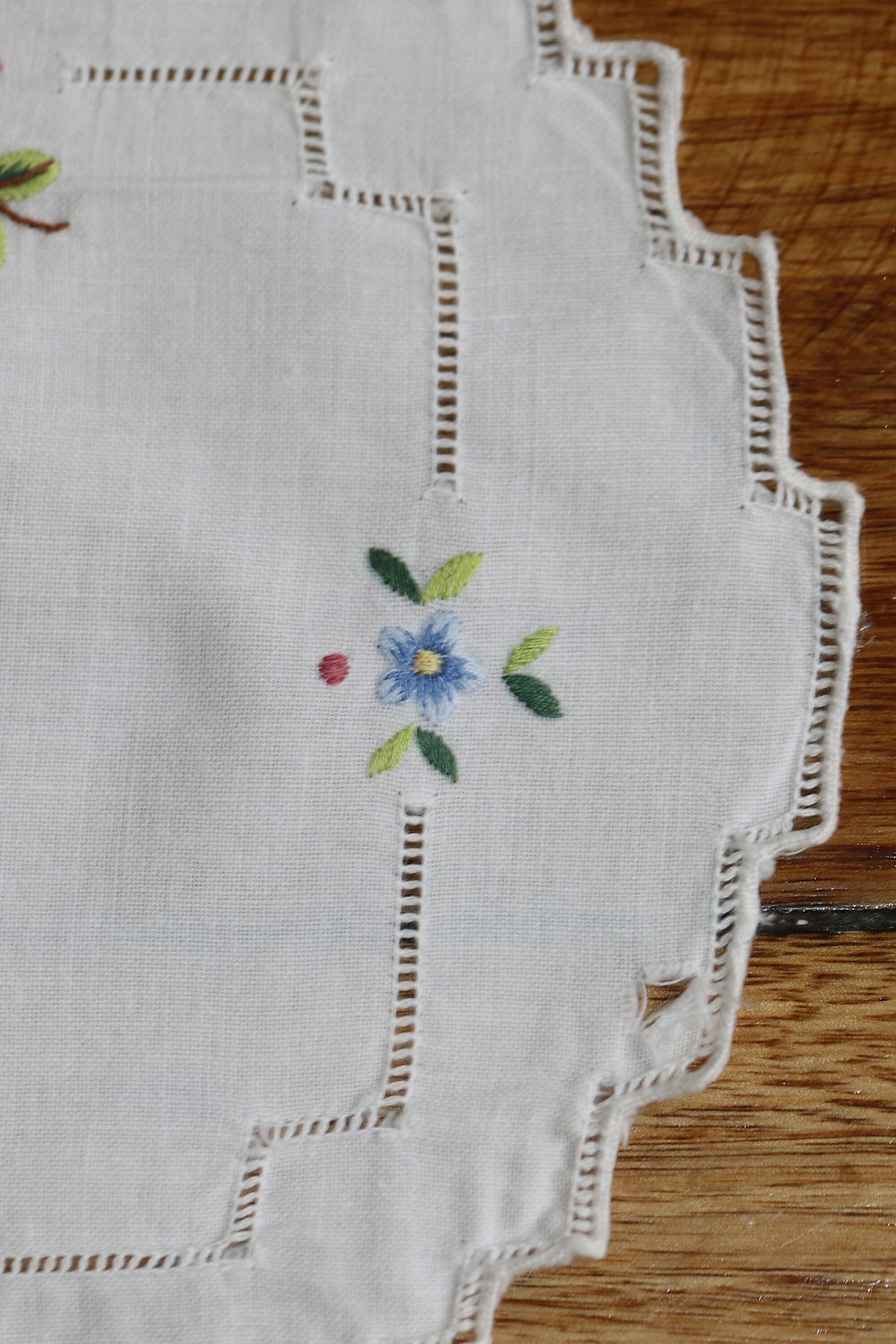 Thumbnail: Preloved Embroidered Floral Doily