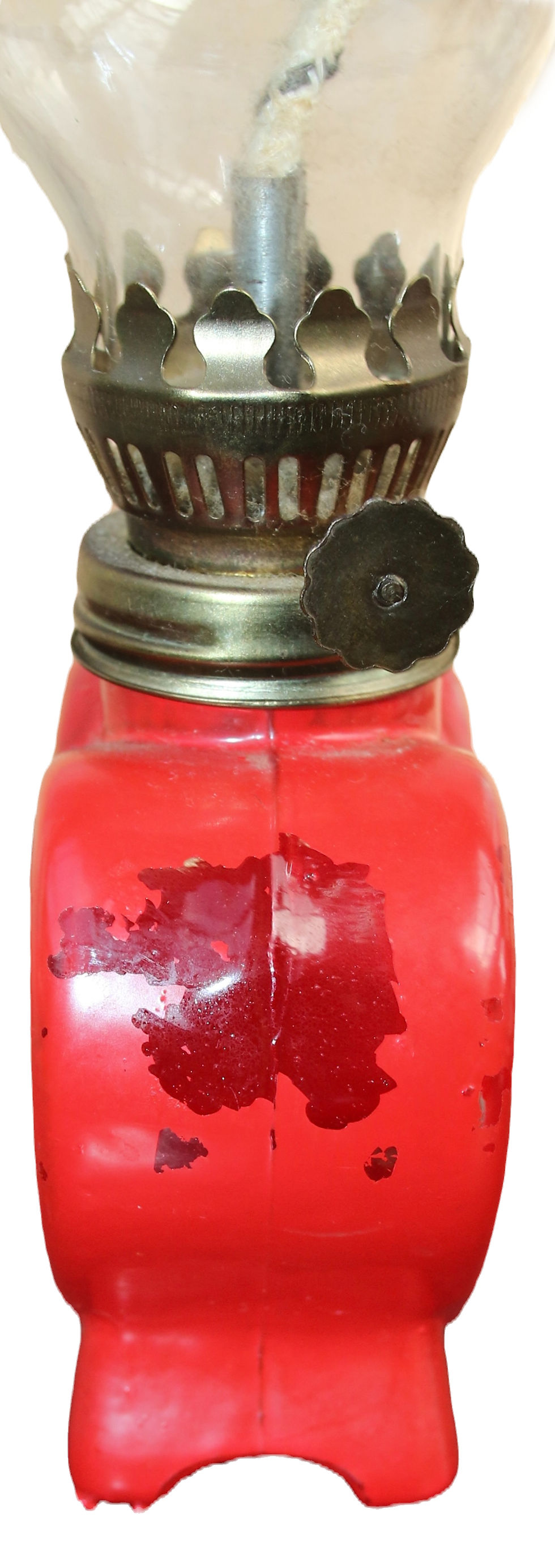 Μικρογραφία: Preloved You Light Up My Life Glass Oil Lantern, Novelty Oil Lamp