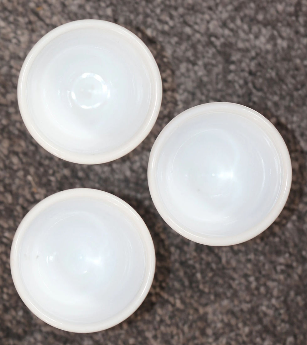 Miniature : Preloved Vintage French Egg Cup Trio , Made in France